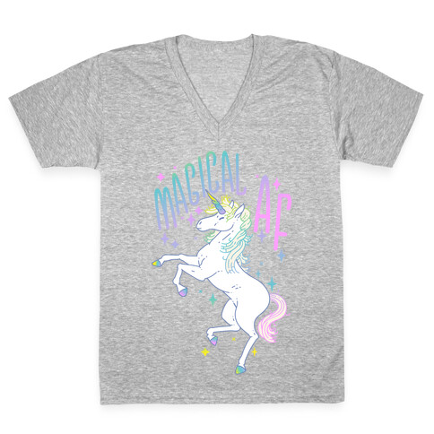 Magical AF Unicorn V-Neck Tee Shirt