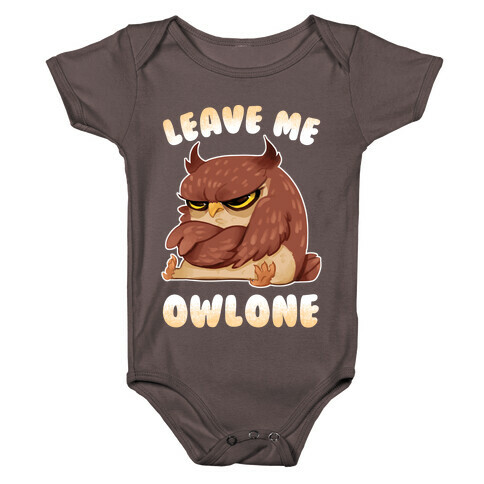 Leave Me Owlone Baby One-Piece