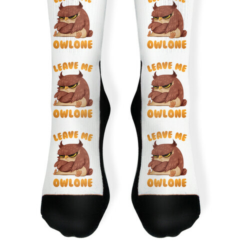 Leave Me Owlone Sock