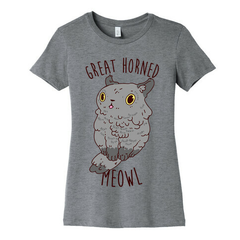 Great Horned Meowl Womens T-Shirt