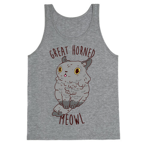 Great Horned Meowl Tank Top