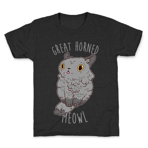 Great Horned Meowl Kids T-Shirt