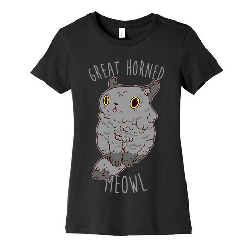 Great Horned Meowl Womens T-Shirt