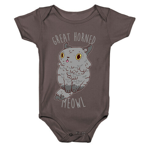 Great Horned Meowl Baby One-Piece