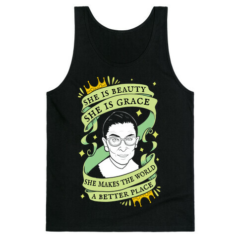 She Is Beauty, She is Grace RBG Tank Top