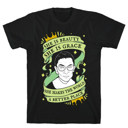 She Is Beauty, She is Grace RBG T-Shirt