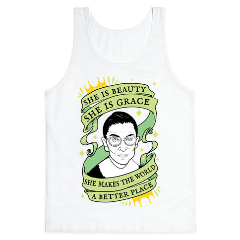 She Is Beauty, She is Grace RBG Tank Top