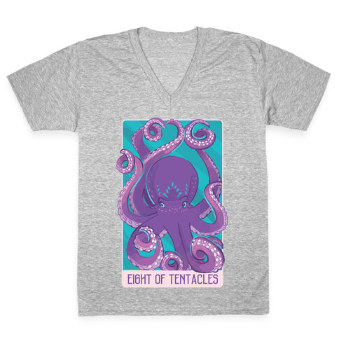 Eight of Tentacles  V-Neck Tee Shirt