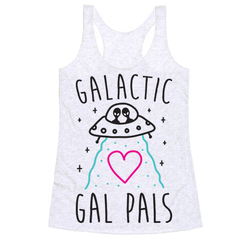 Galactic Gal Pals Aliens  Racerback Tank Top