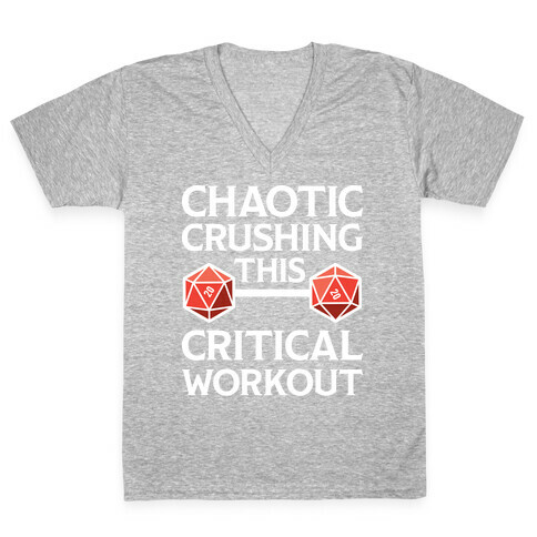 Chaotic Crushing This Critical Workout V-Neck Tee Shirt