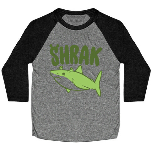 Shrak Shrek Shark Parody Baseball Tee