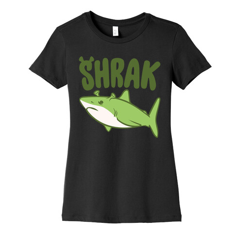 Shrak Shrek Shark Parody White Print Womens T-Shirt