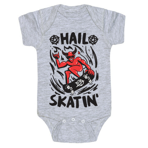 Hail Skatin' Satan Baby One-Piece