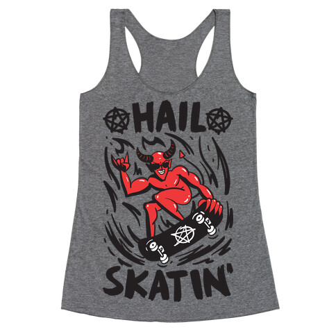 Hail Skatin' Satan Racerback Tank Top