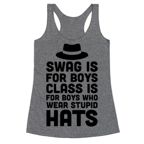 Swag Is For Boys Racerback Tank Top