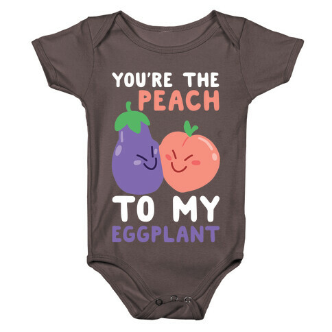 You're the Peach to my Eggplant Baby One-Piece