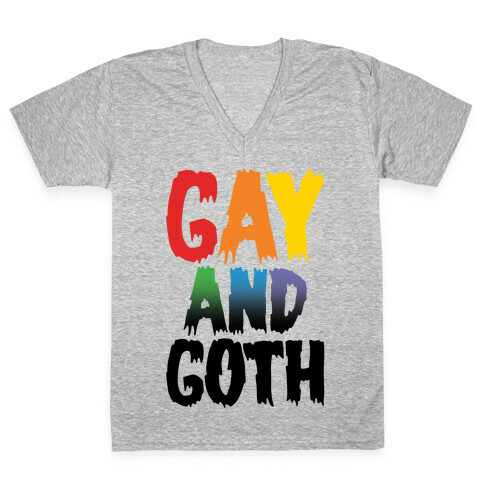 Gay and Goth V-Neck Tee Shirt