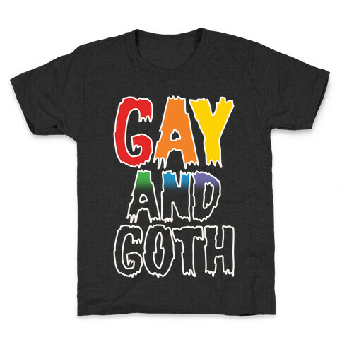 Gay and Goth White Print Kids T-Shirt