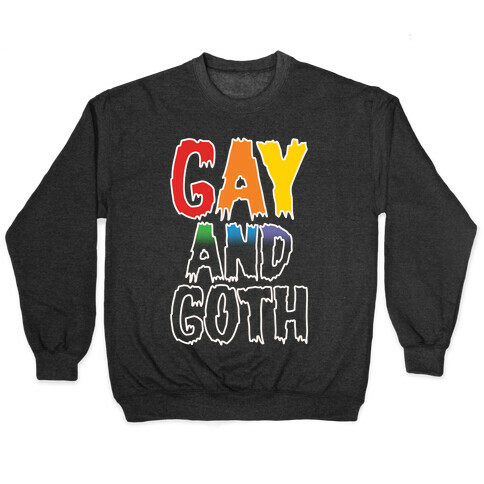 Gay and Goth White Print Pullover