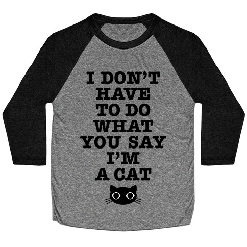 I'm A Cat Baseball Tee