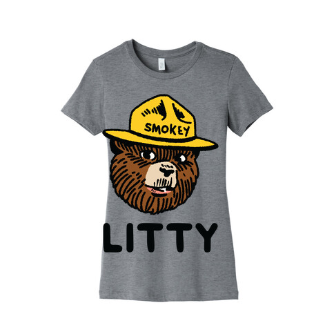 Litty Smokey The Bear Womens T-Shirt