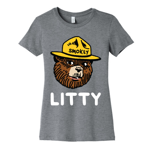 Litty Smokey The Bear Womens T-Shirt