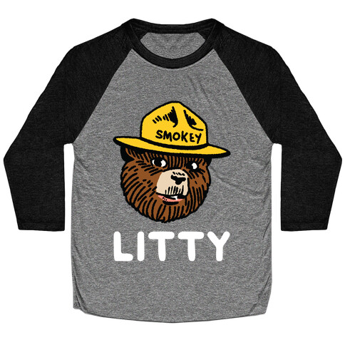 Litty Smokey The Bear Baseball Tee