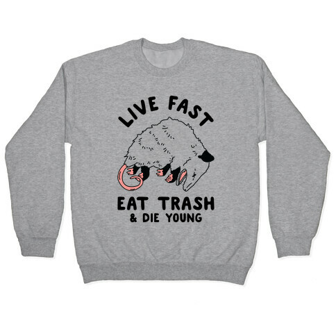 Live Fast Eat Trash Die Young Pullover