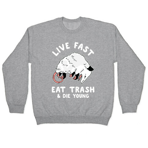Live Fast Eat Trash Die Young Pullover