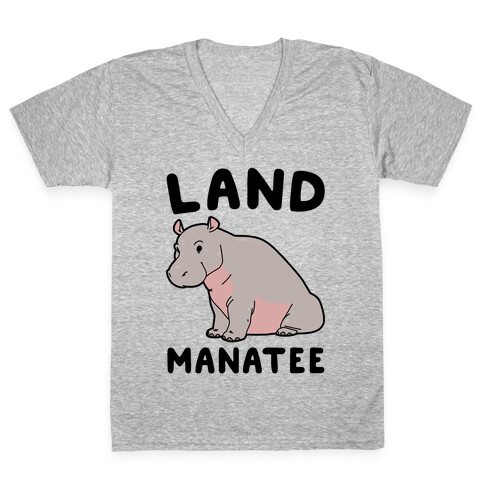 Land Manatee  V-Neck Tee Shirt