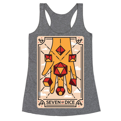 Seven of Dice - D&D Tarot Racerback Tank Top