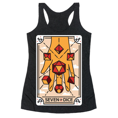 Seven of Dice - D&D Tarot Racerback Tank Top