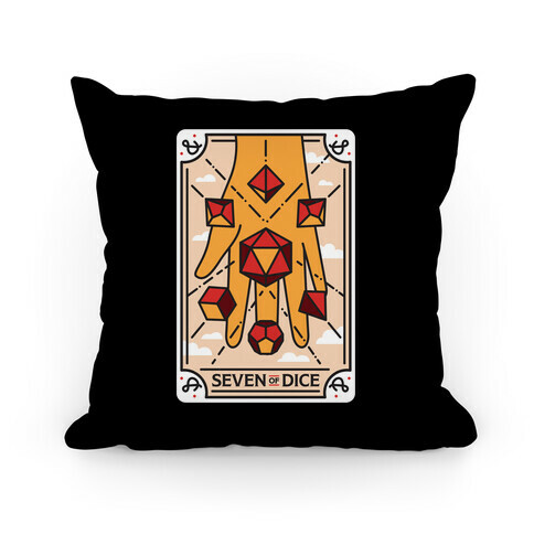 Seven of Dice - D&D Tarot Pillow