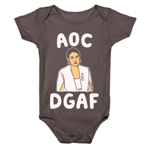 AOC DGDAF Alexandria Ocasio-Cortez White Print Baby One-Piece