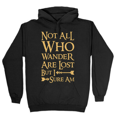 Not All Who Wander Are Lost But I Sure Am Hooded Sweatshirt
