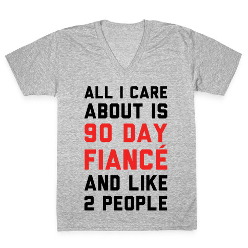 All I Care About Is 90 Day Fianc and like two people V-Neck Tee Shirt