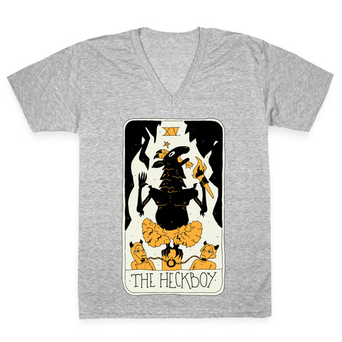 The Heckboy Tarot Card V-Neck Tee Shirt