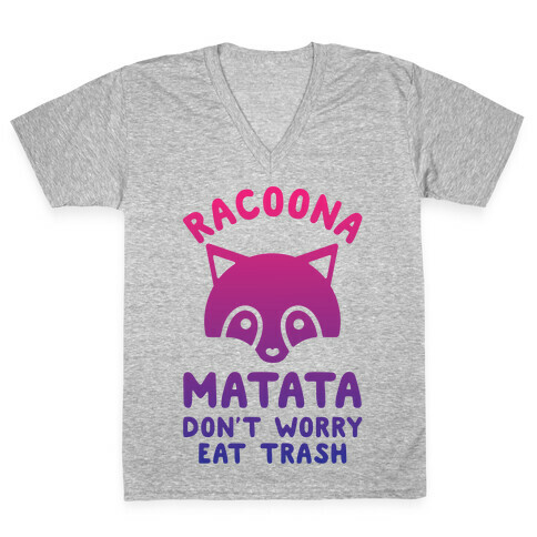 Raccoona Matata Ombre V-Neck Tee Shirt