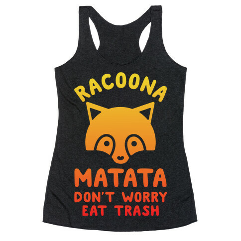 Raccoona Matata Ombre Racerback Tank Top