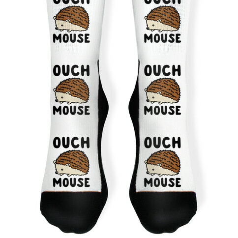 Ouch Mouse Hedgehog Parody Sock