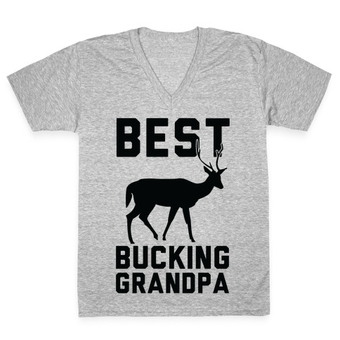 Best Bucking Grandpa V-Neck Tee Shirt