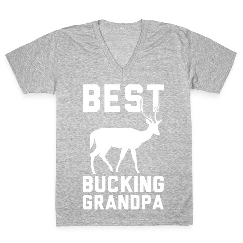 Best Bucking Grandpa V-Neck Tee Shirt