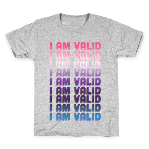 I Am Valid - Genderfluid Kids T-Shirt