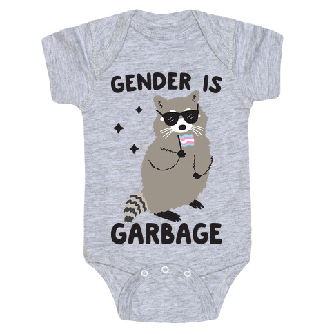 Gender Is Garbage Trans Raccoon Baby One-Piece