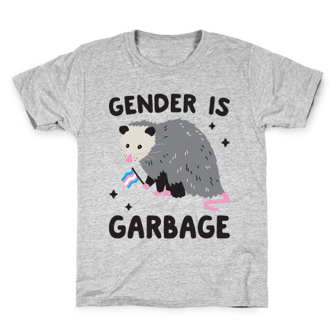 Gender Is Garbage Trans Opossum Kids T-Shirt