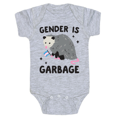 Gender Is Garbage Trans Opossum Baby One-Piece