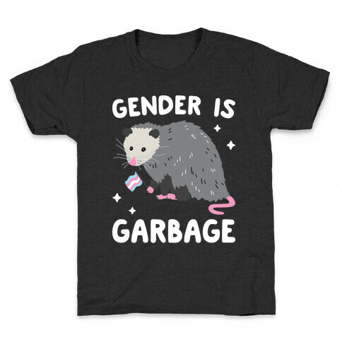 Gender Is Garbage Trans Opossum Kids T-Shirt