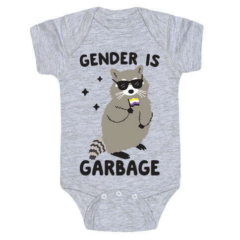 Gender Is Garbage Non-binary Raccoon Baby One-Piece