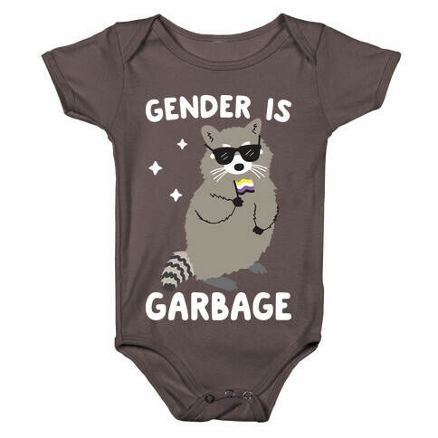 Gender Is Garbage Non-binary Raccoon Baby One-Piece