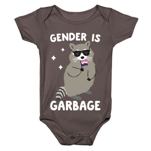 Gender Is Garbage Gender Fluid Raccoon Baby One-Piece